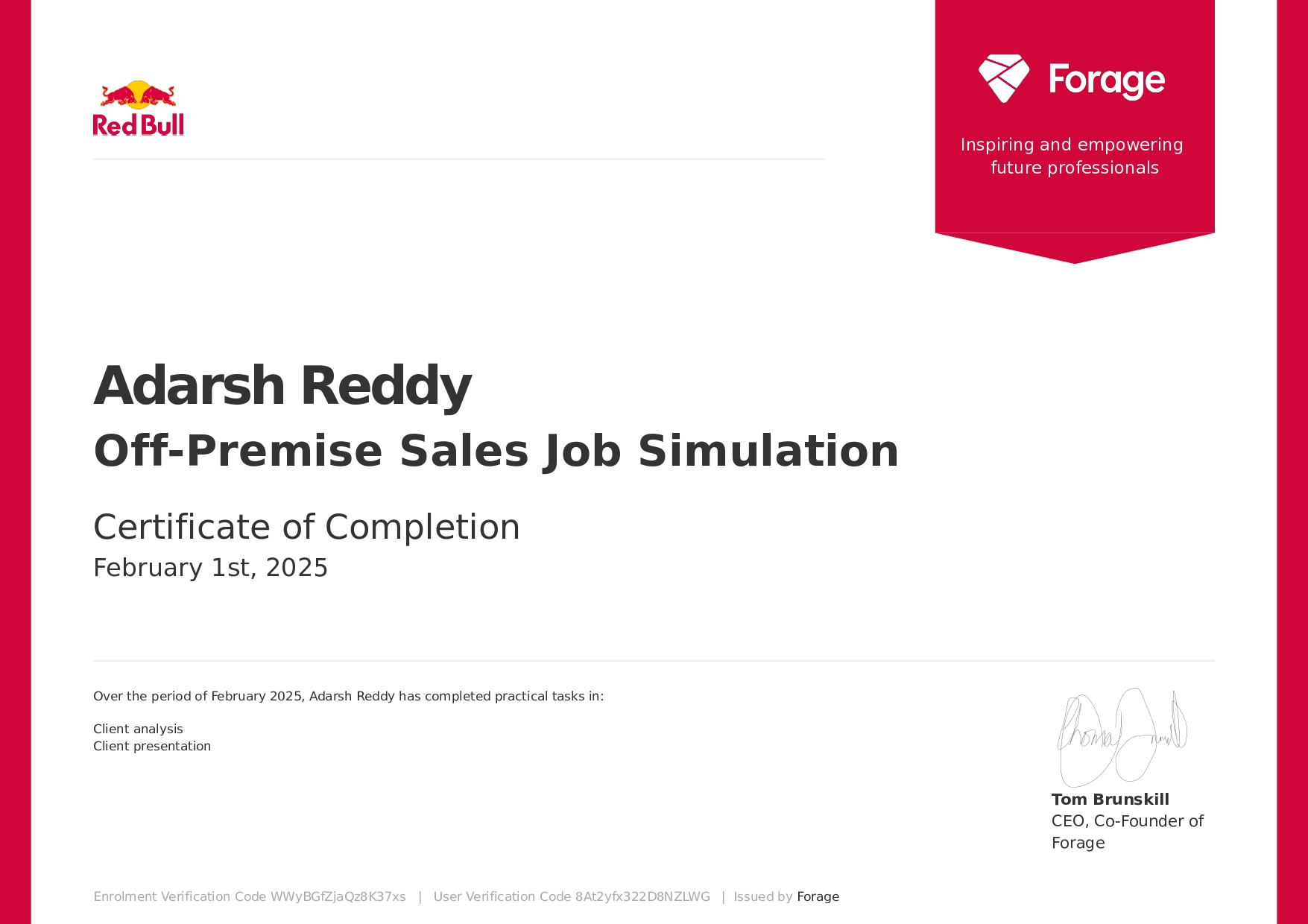 Off-Premise Sales Job Simulation - Red Bull
